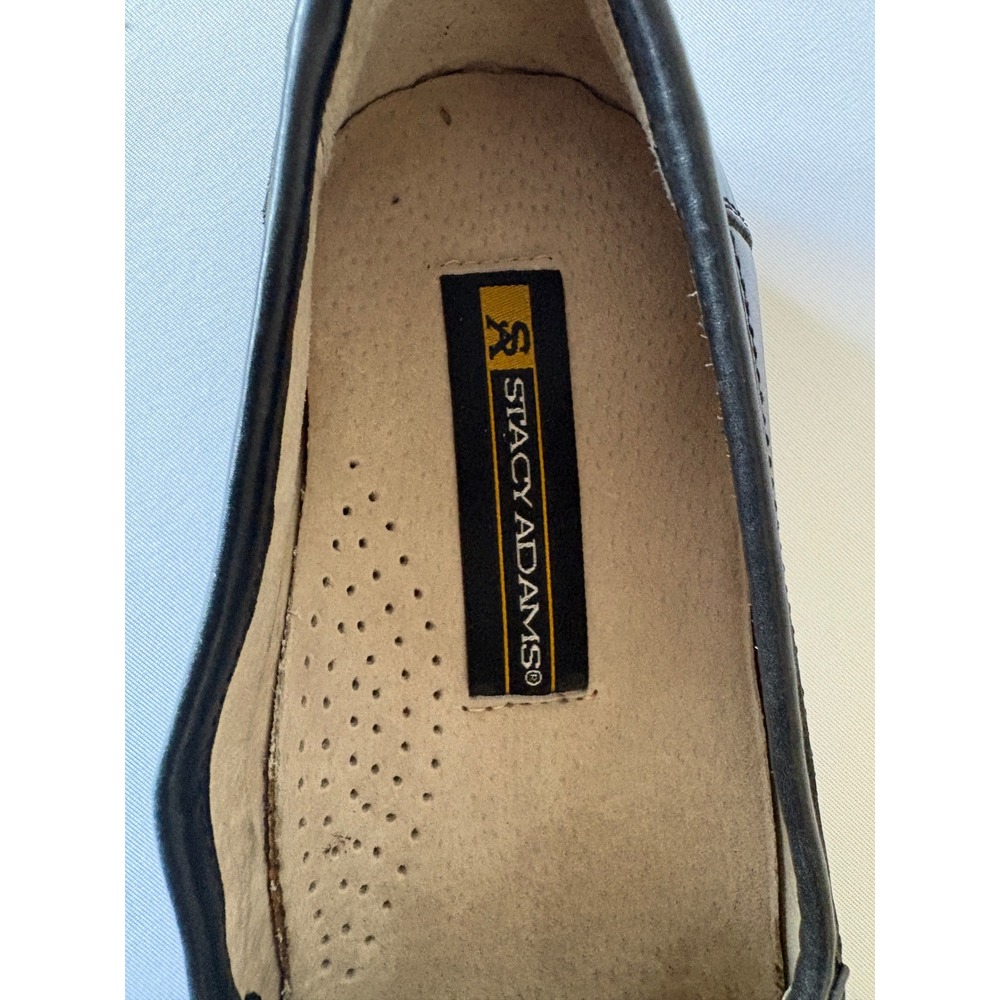Stacy Adams Mens Black Snake Leather Loafers Dress Shoes 24187-01 Size 7M - Picture 7 of 15